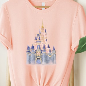 Disney Castle Shirt, Disney Princess Shirt, Cinderella Watercolor Castle Shirt, Cinderella Castle Shirt, Watercolor Cinderella Shirt
