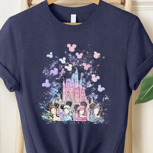 Disney Princess Shirt, Disney Watercolor Castle Tee, Mickey Balloon Shirt, Mickey Ears Shirt, Disney Vacation, Disney Princess Gift