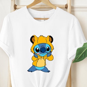 Stitch and Simba Shirt, Disney Shirt, Disney Ears Shirt, Disney Stitch Shirt, Disney Simba Shirt, Simba Ears Shirt, Lion King Shirt