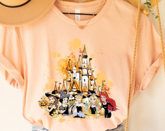 Disney Princess Halloween Shirts, Halloween Castle Shirt, Disney Watercolor Castle Shirt, Disneyland Princess Shirts, Disney Princess Shirt