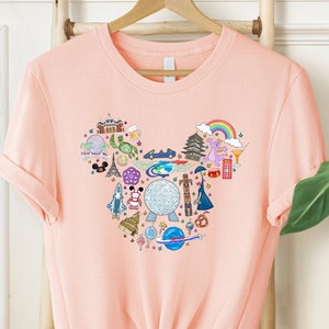 Disney Epcot Shirt, Disney Shirt, World Traveler Shirt, Magic Kingdom Shirt, Vintage Disney World Shirt, Disney Traveller Shirt