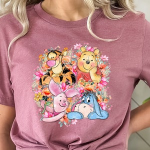 Camiseta de Winnie The Pooh, camisetas de dibujos animados para niños, camiseta de oso Winnie Piglet Eeyore Tigger, regalo para niños, camiseta para niños pequeños, camiseta unisex