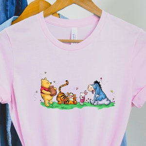 Camiseta de Winnie The Pooh, camisetas de dibujos animados para niños, camiseta de oso Winnie Piglet Eeyore Tigger, regalo para niños, camiseta para niños pequeños, camiseta unisex