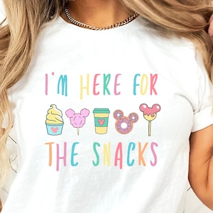 I’m Here For The Snacks, Mouse Park Shirts, Disney Woman Shirt, Disney Trip Shirts, Happiest Place Tee, Disney Vacation Shirt