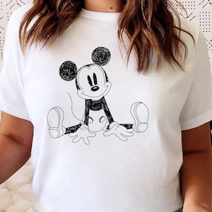Vintage Mickey Sketch, Disney Sketch, Vintage Disney Shirt, Disney Family Vacation, Disney Kids Shirt, Disneyworld Shirt
