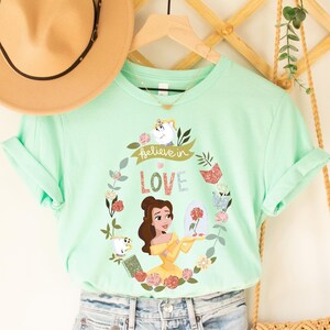 Princess BelleShirt, Disney Shirt, Retro Beauty and the Beast T-Shirt, Belive In Love Shirt, Tale as Old as Time Shirt