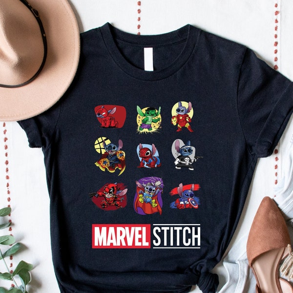 Marvel Stitch Shirt Disney Shirt, Stitchvengers Shirt, Stitch Shirt, Disney Marvel Shirt, Avengers Assemble Tanks