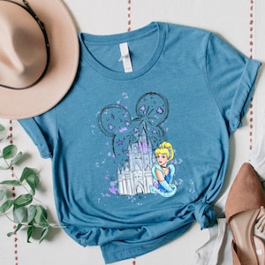 Cinderella Princess Shirt, Watercolor Castle Shirt, Cinderella Castle Shirt, Disney Cinderella Shirt, Family Vacation Shirt, Disney Shirt.