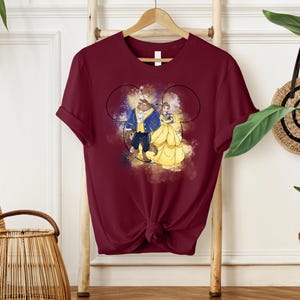 Retro Beauty And The Beast Shirt, Disney Shirt, Princess Shirt, Magic Kingdom WDW Unisex T-shirt Family Birthday Gift Adult Toddler Tee