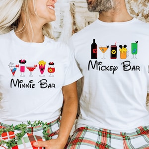 Minnie Bar And Mickey Bar, Food and Wine Disney Shirt, Food and Wine Festival - Epcot, Couples Minnie Mickey Bar Matching Shirts, Disneyland