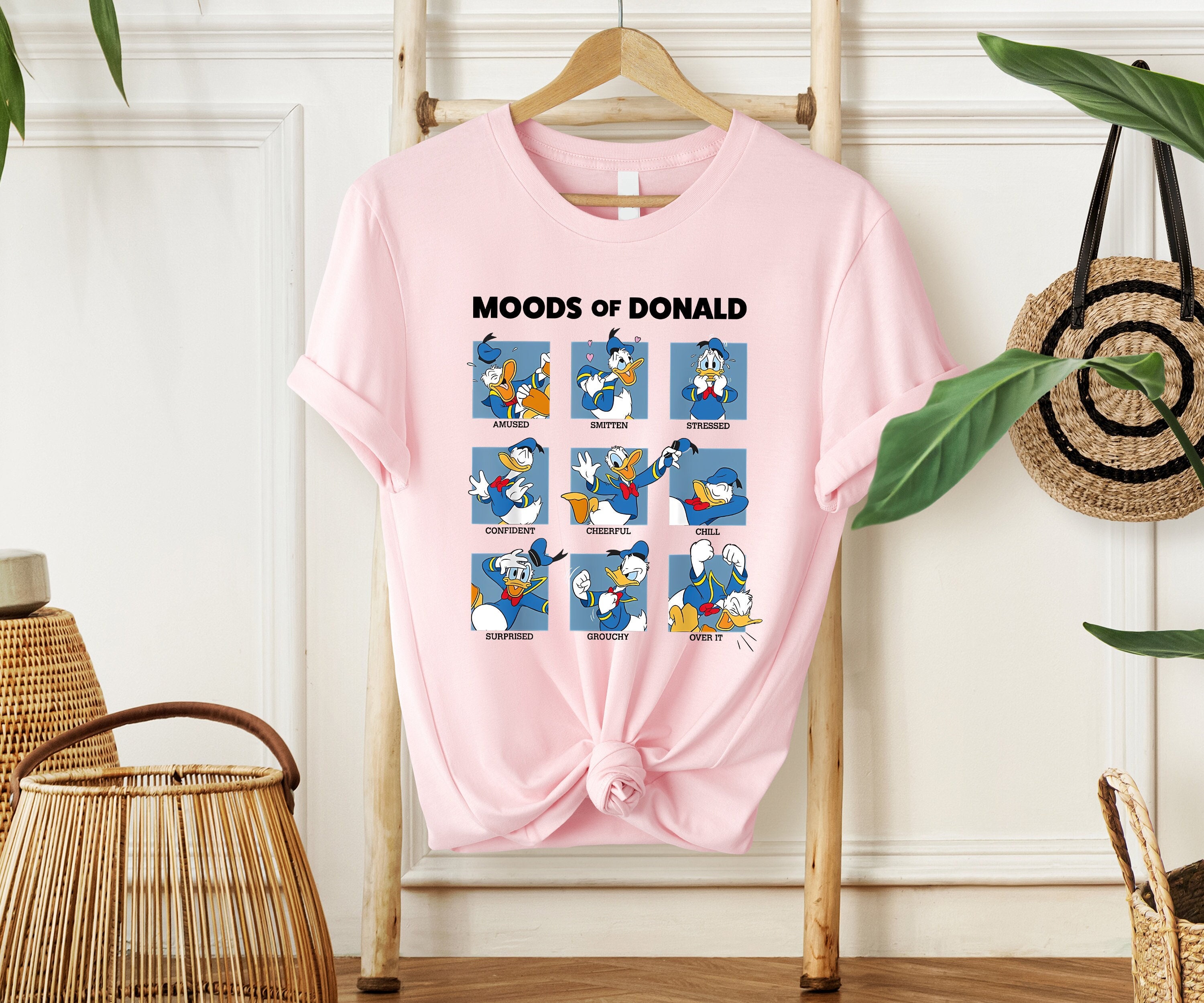 Camiseta gráfica de Disney Donald Duck Moods, Moods Of Donald Shirt, Disneyland Matching Tee Trip Gift Unisex camiseta para adultos Camiseta para niños
