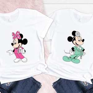Mickey and Minnie Nurse Shirt, Disney Couple T-Shirt, Cute Disney Shirt, Nurse Gift Shirt, Disneyworld Shirts, Doctor Gift Shirt