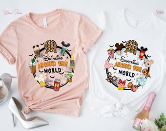 Drinking Around The World,Snacking Around The World, Halloween Around The World, Disney Halloween Shirt, Epcot Cool Shirts