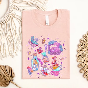 Vintage Alice in Wonderland Shirt, Disney Shirt,  Magic Kingdom Trip Unisex T-shirt Family Birthday Gift Adult Kid Toddler Tee