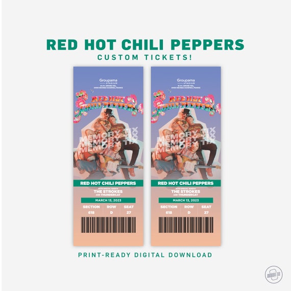 人気を誇る Custom Peppers Chili Hot Red Concert Tour 2023 RCHP Tickets, 趣味・スポーツ・実用