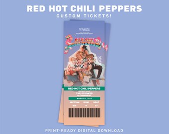 Red Hot Chili Peppers Custom Concert Tickets, RCHP 2023 Tour