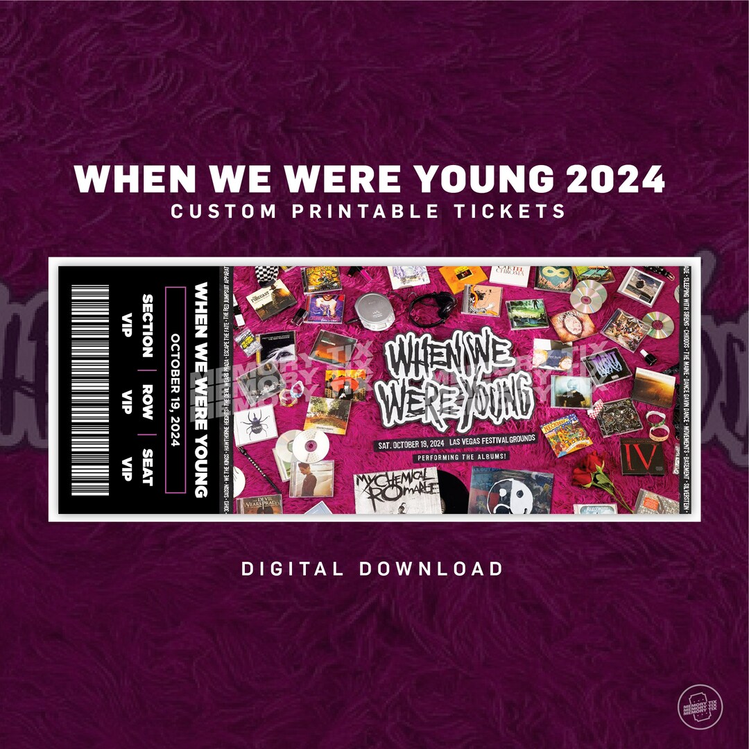 When We Were Young 2024 Festival Ticket, Digital Download, Personalized