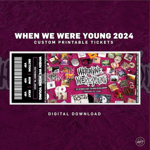 When We Were Young 2024 Festival Ticket, Digital Download, Personalized Printable Concert Tickets, Customizable Event WWWY 2023 2022