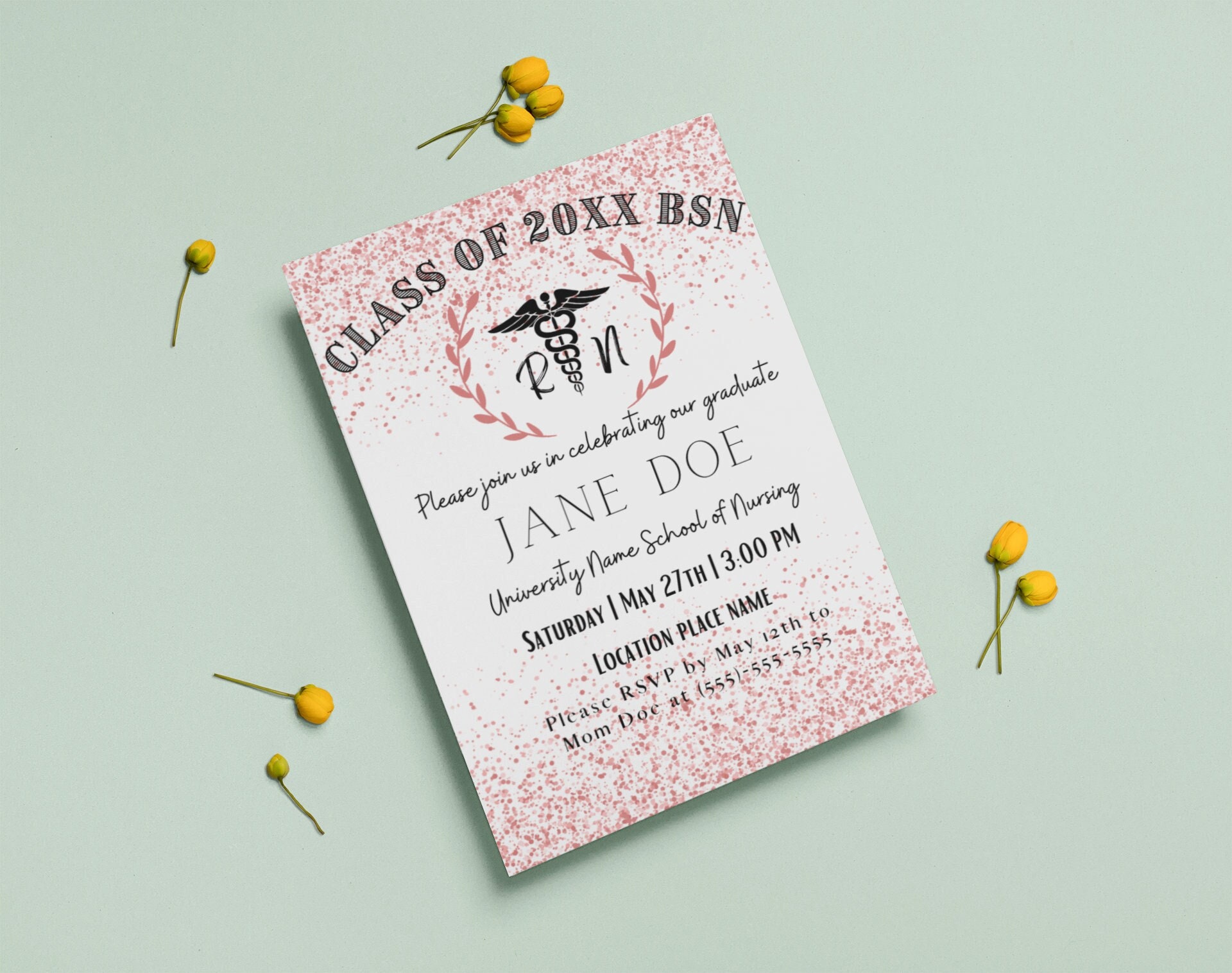 Nursing School Graduation Invitation - Etsy