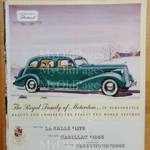 Ten (10) Vintage Automobile Advertisements - Fortune Magazine