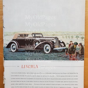 Seven (7) Vintage Automobile Advertisements - Fortune Magazine