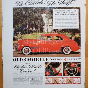 Seven (7) Vintage Automobile Advertisements - Fortune Magazine
