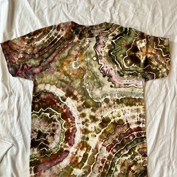 Brown Geode Tie Dye Shirt, Custom Tie Dye Shirt, Hippie Clothes , Tie Dye T-Shirt, Boho Clothing, Mens Tie Dye, Boho Chic Clothing, Festival