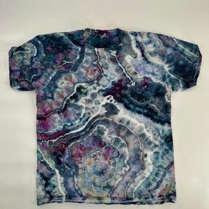 Gray Geode Tie Dye Shirt, Cool Gray Geode Shirt, Hippie Clothes, Men's Tie-Dye Shirt, Boho Chic Clothing, Ice Dye Shirt
