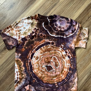 Brown Geode Tie Dye Shirt, Earth Toned Shirt, Hippie Clothes, Boho Clothing, Made to Order