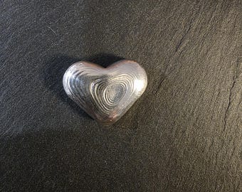 12g Rippled Heart/.999FS/Hand-Poured