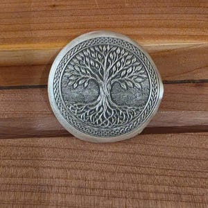 1 ozt Tree of Life Round, Hand Poured .999FS, Celtic Silver, Gift for Him