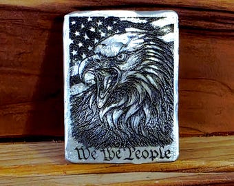 2 oz "We the People" Ripple Bar/.999FS/Hand-Poured