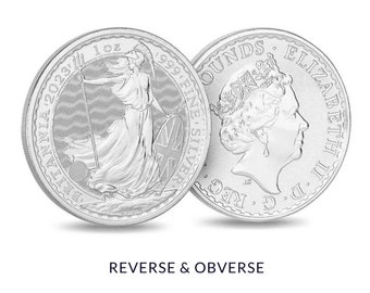 2023 Great Britain 1 oz Silver Britannia Queen Elizabeth Coin .999 Fine Silver