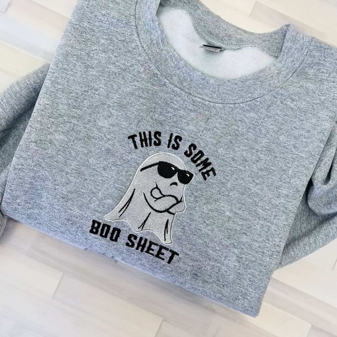 Halloween Cartoon Ghost Sequined Sweatshirt Casual Top