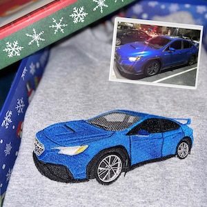 彼氏へのクリスマスプレゼント、カスタムカー刺繍パーカー、車好きへのギフト