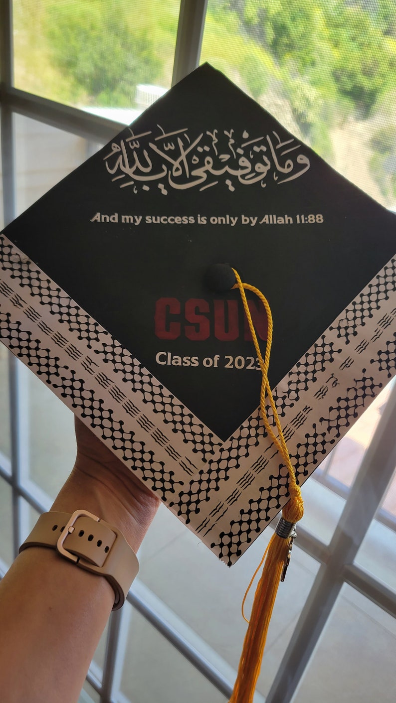 Graduation Cap With Arabic Writing/ Palestine Kofeye Etsy