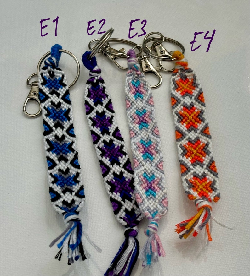 Friendship Bracelet Styled Keychain - Etsy