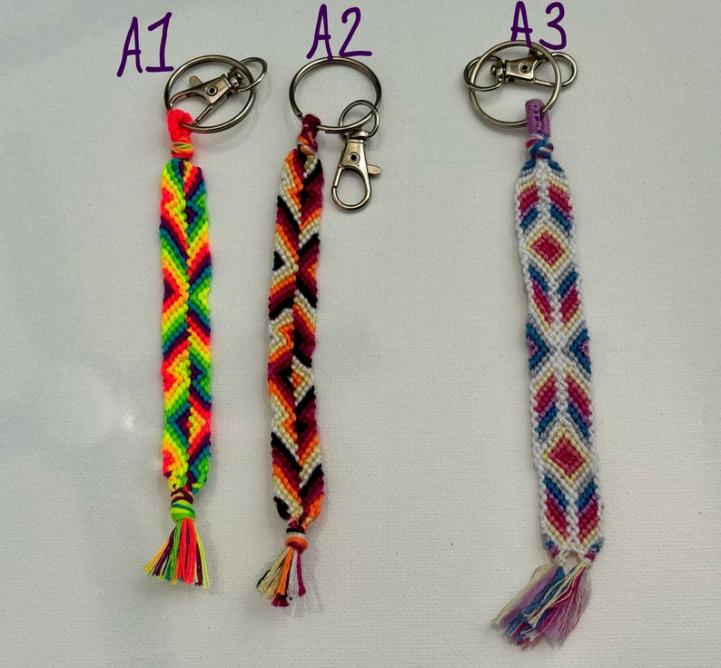 Friendship Bracelet Styled Keychain - Etsy
