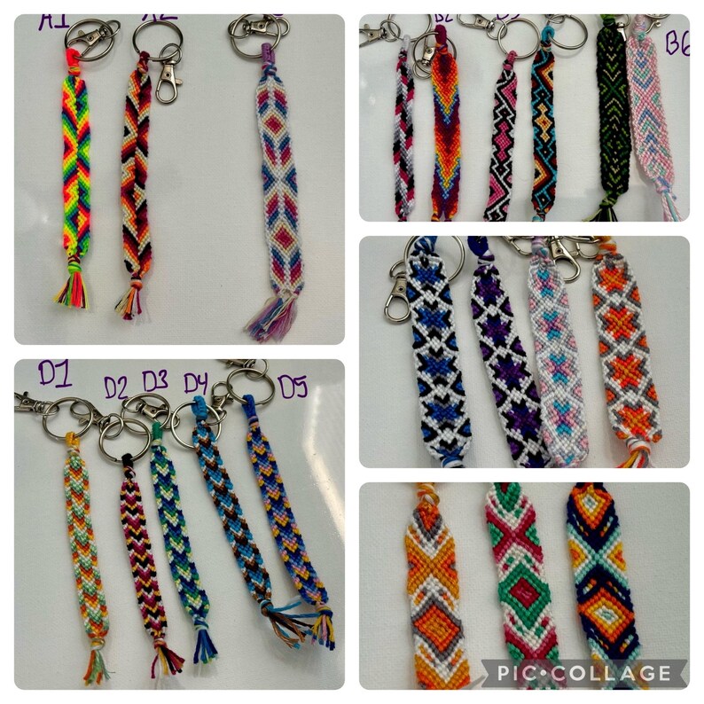 Friendship Bracelet Styled Keychain - Etsy
