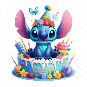 Verjaardag Stitch PNG, Verjaardag Stitch Clipart, Cute Stitch Clipart, direct downloaden