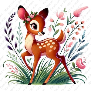 Bambi png, Bambi Deer clipart, cute bambi, high quality design, instant download