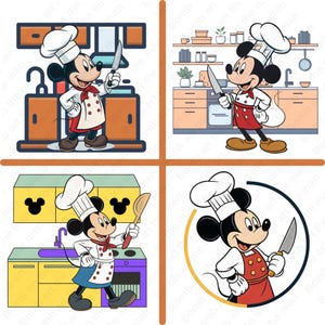 Mickey Mouse Kitchen Chef Clipart, Mickey Mouse Png, Kitchen Chef ...
