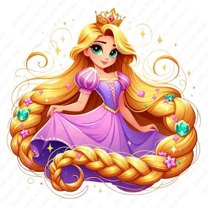 Tangled clipart, tangled png, rapunzel png, rapunzel clipart, Princess rapunzel png, instant download