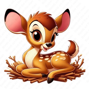 Bambi Deer clipart, cute bambi, bambi png, high quality, instant download