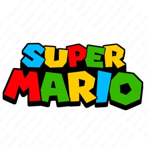 Super Mario svg - png, Super Mario Schrift, Super Mario Logo, sofortiger Download