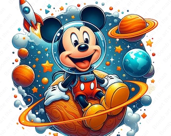 ミッキーマウスの宇宙クリップアート、かわいいミッキーPNG、ミッキー