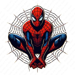 Spiderman Logo, Spiderman Png, Spinnennetz Png, transparentes Design, sofortiger Download