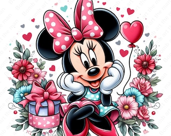 Imágenes prediseñadas de Minnie Mouse, imágenes prediseñadas de Minnie Mouse, diseño transparente, descarga instantánea