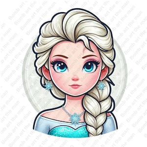 princess elsa clipart, frozen princess clipart, elsa png, frozen png, instant download