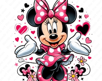 Imágenes prediseñadas de Minnie Mouse, imágenes prediseñadas de Minnie Mouse, diseño transparente, descarga instantánea